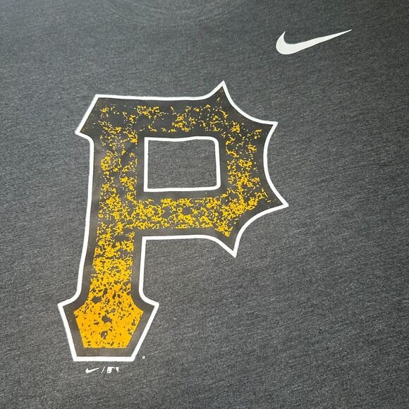 Nike DriFit MLB Pittsburgh Pirates Baseball Team T-Shirt Men Heather Gray Sports - Picture 2 of 6